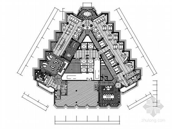 [四川]五星级旅游酒店餐厅装修设计cad施工图(含效果)